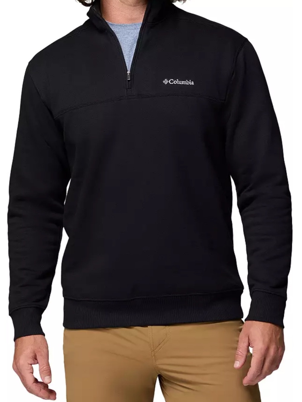 Columbia Men’s Hart Mountain II Black 1/2 Zip Pullover